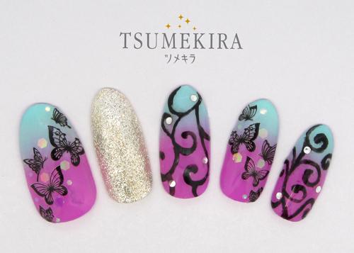 Tsumekira Butterfly Black NN-BUT-102