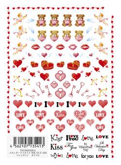 Tsumekira Standard Style Valentine Colorful(C) NN-VLT-103 [Seasonal]