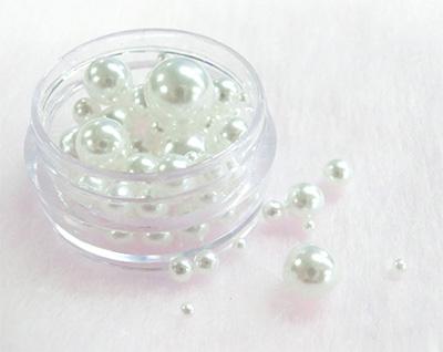 Nail Labo Ball Pearl Assorted White