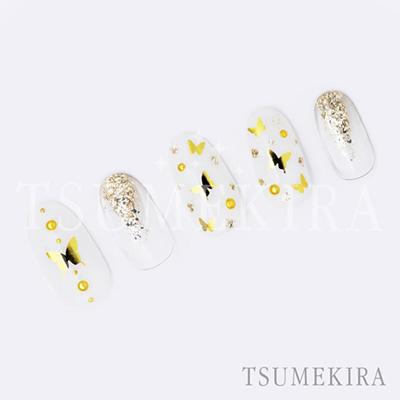 Tsumekira Butterfly Silhouette Gold SG-BSA-101