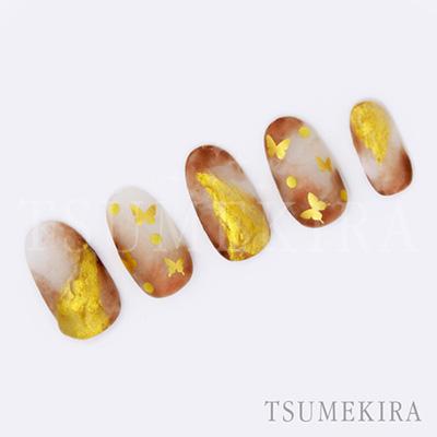 Tsumekira Butterfly Silhouette Gold SG-BSA-101