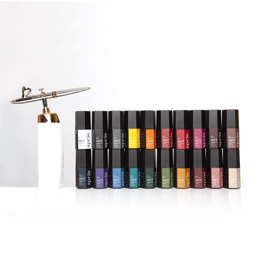 Aprés Aer Gel Complete Set - Head, Machine (White), All 20 Colors