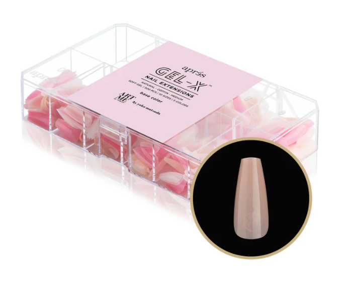 ArtMe x Aprés Gel-X Tips - Base Color - Natural Coffin Medium [500pcs]