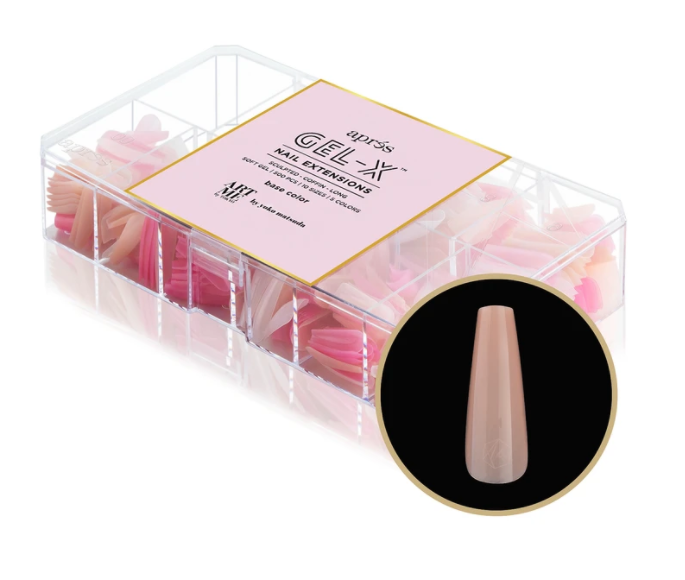 ArtMe x Aprés Gel-X Tips - Base Color - Sculpted Coffin Long [500pcs]