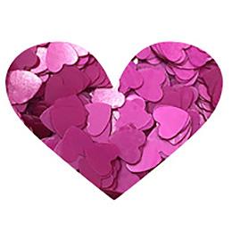 NL Hologram Heart Mix Rose