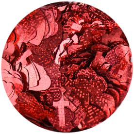 Nail Labo Hologram Cross Heart Mix Red
