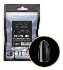 Aprés GEL-X Tips - Natural Round Short [Individual] [50pc]