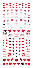 Tsumekira Valentine Heart Red SG-VLT-303 (For Gel) [Seasonal]