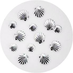 NLS Seashell Stones Assorted Silver (20pcs)