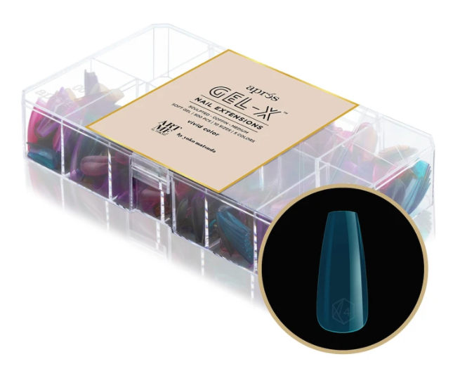 ArtMe x Aprés Gel-X Tips - Vivid Color - Sculpted Coffin Medium [500pcs]
