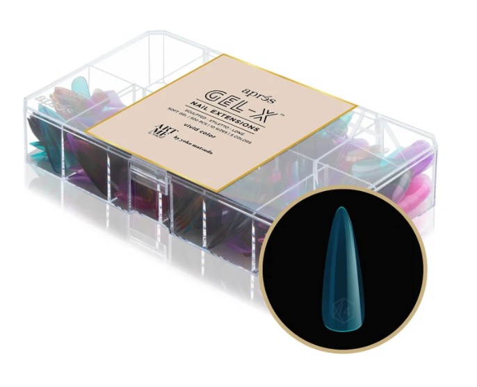 ArtMe x Aprés Gel-X Tips - Vivid Color - Sculpted Stiletto Long [500pcs]