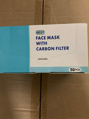Face Masks Carbon Filter 50 Pieces