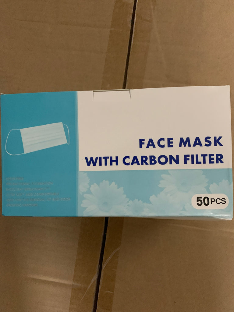 Face Masks Carbon Filter 50 Pieces